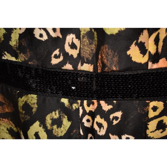 RACHEL ROY NEW $129 Leopard Print Sequin Waist Sleeveless Sheath Dress Size‎ 2 - Picture 3 of 4